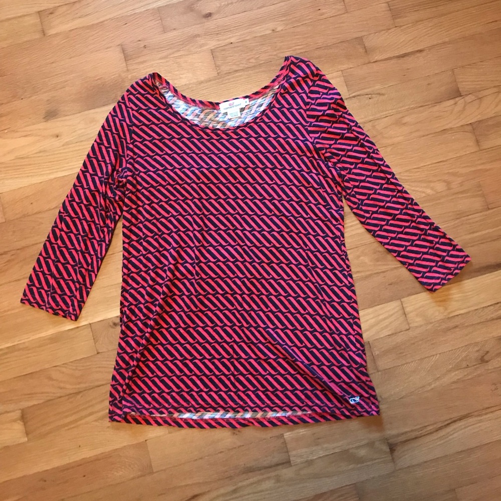 Vineyard Vines M Pink Navy Shirt